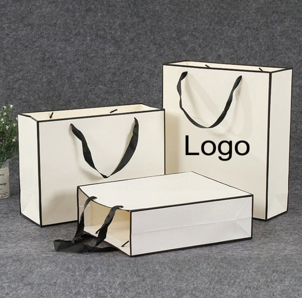 10 Pcs Custom Shopping Bags with Logo for Boutique - Personalized Plastic Bags with Logo Custom Merchandise Bags with Logo for Business
