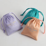 Custom Jewelry Pouch - Personalized Drawstring Pouch - Drawstring Bag - Jewelry Bag With Logo Jewellery Flannel Pouch Packaging Bulk