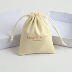 Custom Jewelry Pouch - Personalized Drawstring Pouch - Drawstring Bag - Jewelry Bag With Logo Jewellery Flannel Pouch Packaging Bulk