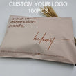 100 Pcs Custom Poly Mailers for Clothing - Personalized Logo Adhesive Self Sealing Shipping Bags Envelope - Plastic Mailing Bag Postage Bag