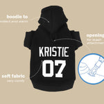 เสื้อฮู้ดสัตว์เลี้ยงสุนัข ลูกสุนัข สั่งทำชื่อ เสื้อกีฬา XS-4XL - ข้อความ โลโก้ รูปภาพของคุณเอง - เสื้อสเวตเชิ้ต - เสื้อผ้าสำหรับคนรักลูกสุนัข
