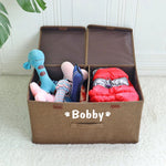 Customized Kids Toy Organizer - Personalized Foldable Pet Toy Storage Basket - Custom Dog Toy Basket Dog Toys Storage Bag Dog Toy Bin