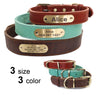 Personalized Leather Dog Collar, Engraved Dog Collar, Custom Dog Collar with Name Plate, Leather Dog Collar, Small Medium Large Dogs
