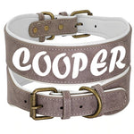 Custom Dog Collar, Personalized Leather Dog Collar, Engraved Dog Collar, Leather Dog Name Collar, Medium Large Dogs, ID Tag, Dog Lover Gift
