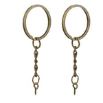 28mm Super Strong Stainless Steel Keyring Blanks - Matching Screw Eye Pins/Findings and  Jumprings - Brass Split Rings - Keychain Supplies