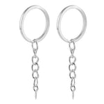28mm Super Strong Stainless Steel Keyring Blanks - Matching Screw Eye Pins/Findings and  Jumprings - Brass Split Rings - Keychain Supplies