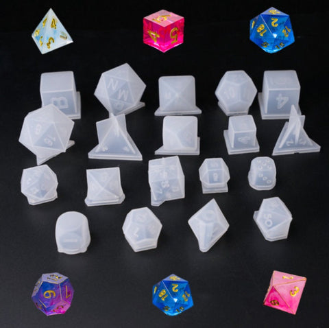 Dice Resin Mold  -Dice Silicone Mold Kawaii Dice Molds Gamer Tools Dice Dice Kit Dnd Dice Jewelry Dice - Polyhedral Dice D20 Dice Making