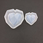 Geometric Heart Plastic Mold, Large Resin Mold, Supplies Mould, UV Epoxy Chocolate Soap Candle Wax Bath Bomb Low Poly Gemstone Jewel Diamond