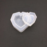 Geometric Heart Plastic Mold, Large Resin Mold, Supplies Mould, UV Epoxy Chocolate Soap Candle Wax Bath Bomb Low Poly Gemstone Jewel Diamond