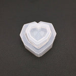 Geometric Heart Plastic Mold, Large Resin Mold, Supplies Mould, UV Epoxy Chocolate Soap Candle Wax Bath Bomb Low Poly Gemstone Jewel Diamond