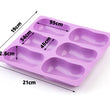 Soap Mold - 6 Cavities - Bar Silicone Soap Mold - Plaster Mold Ice Mold Silicone Mold Chocolate Mold -  Polymer Clay Resin Moulds