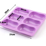 Soap Mold - 6 Cavities - Bar Silicone Soap Mold - Plaster Mold Ice Mold Silicone Mold Chocolate Mold -  Polymer Clay Resin Moulds