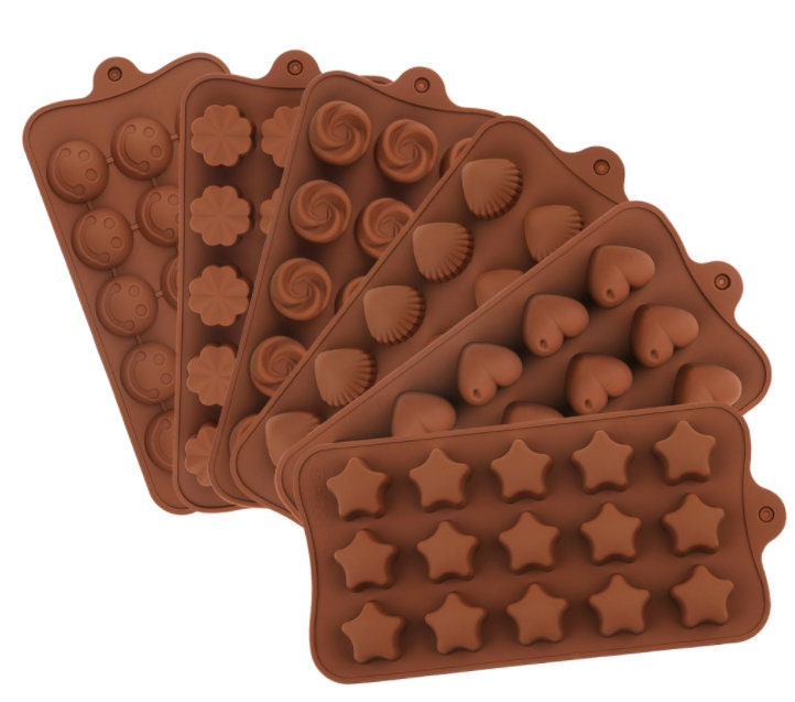 Chocolate Mold -  Silicone Mould for Wax, Chocolate, Cake Making - Resin Mold - Baking Mold - Plaster Mold - Gummy Ice - Heart Round Bar