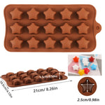 Chocolate Mold -  Silicone Mould for Wax, Chocolate, Cake Making - Resin Mold - Baking Mold - Plaster Mold - Gummy Ice - Heart Round Bar