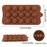 Chocolate Mold -  Silicone Mould for Wax, Chocolate, Cake Making - Resin Mold - Baking Mold - Plaster Mold - Gummy Ice - Heart Round Bar