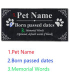 Personalized Memorial Pet Stone- Slate 12" x 6" - Custom Dog Memorial - Custom Cat Memorial - Custom Guinea Pig Memorial - Pet Loss Gift