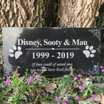 Personalized Memorial Pet Stone- Slate 12" x 6" - Custom Dog Memorial - Custom Cat Memorial - Custom Guinea Pig Memorial - Pet Loss Gift