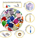 Sewing Box Set - 150 Threads Sewing Kit for Adults - Sewing Basket - Hand Sewing Box Sewing Organizer Supplies Accessories Gift Sewing Case