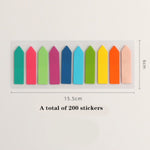 Colorful Index Sticky Notes  Set - Arrow Index Stickers Page Markers - Planner Bullet Journal Scrapbook - Study Supplies - School Stationary