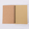 Double-Spiral Wire Bound Unlined Notebooks | Beige Kraft Cover Plain Journal | 7.1 x 4.7 inch | 50 Sheets | Basic Bullet Journal Bulk