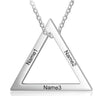 Custom Three Name Necklace - Custom Personalized Triangle Necklace for Women - Gift for Her - Birthday Gift - Anniversary Christmas Gift