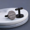 Custom Cufflinks - Personalized Cufflinks - Round Handwriting Cufflinks - Gift for Dad Father Name Cufflinks Groomsmen Wedding Anniversary