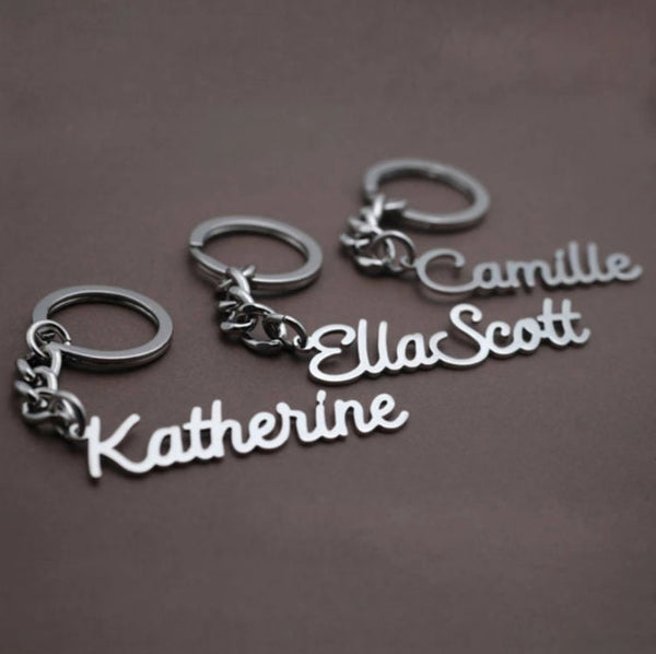 Personalized Name Keychain, Custom Keyring, Your Name Keychain, Durable Metal Key Chain, Stainless Steel Keychain, Nametag Luggage Tag, Gift