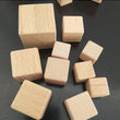 Small Wooden Cube, Unfinished Wooden Cube, Unfinished Wooden Blocks, Solid Wood Craft Blocks Natural Cut Sanded Rounded Corners, Building