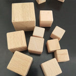 Small Wooden Cube, Unfinished Wooden Cube, Unfinished Wooden Blocks, Solid Wood Craft Blocks Natural Cut Sanded Rounded Corners, Building