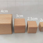 Small Wooden Cube, Unfinished Wooden Cube, Unfinished Wooden Blocks, Solid Wood Craft Blocks Natural Cut Sanded Rounded Corners, Building