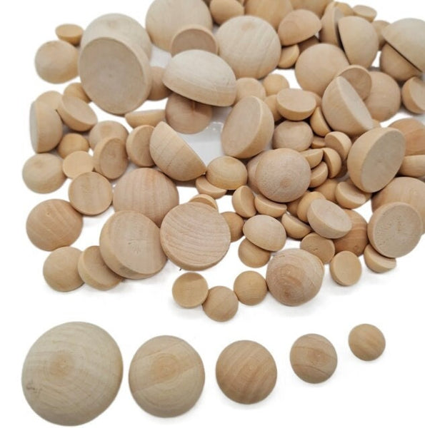 Split Wooden Ball, Wood Half Split Balls, Dome Ball, Unfinished Ball Half, Ball Split,Half Ball,Wooden ball beads,Round Split Ball,Wholesale