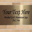 Custom Gold Sign - Personalized Gold Door Sign - Custom Made Signs for House Business or Office - Metal Plaques - Custom Engraved Wall Name