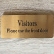 Custom Gold Sign - Personalized Gold Door Sign - Custom Made Signs for House Business or Office - Metal Plaques - Custom Engraved Wall Name
