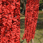 White Red Pink Vine Hanging Flowers for Outdoor Indoor Wedding Ceremony Arch Artificial Silk Floral Decors Home Garden Party Decorations