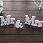 ป้ายไม้ Mr และ Mrs สำหรับงานแต่งงาน - ตกแต่งงานแต่งงาน งานเลี้ยงเจ้าสาว เจ้าสาวเพื่อนเจ้าสาว ตกแต่งงานแต่งงานไม้ตั้งโต๊ะ