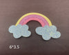 10 Pcs Rainbow Patch - Iron on Classic Rainbow Patch - Embroidered Rainbow Patch Badge Rainbow Motif Appliqué Clothes Patch NHS Pride Cute