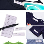 200 Pcs Iron On Labels - Custom Clothing Fabric Label Name Tag Handmade Design -Personalized Iron on Tags - Daycare Name Labels School Camps