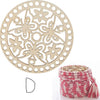Wood Basket Base, Round Crochet Base, Circle Wooden Bottom with Holes for Crochet Baskets Crochet Coasters Trivets Basket Making Knitting