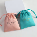 Custom Jewelry Pouch - Personalized Drawstring Pouch - Drawstring Bag - Jewelry Bag With Logo Jewellery Flannel Pouch Packaging Bulk