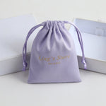Custom Jewelry Pouch - Personalized Drawstring Pouch - Drawstring Bag - Jewelry Bag With Logo Jewellery Flannel Pouch Packaging Bulk