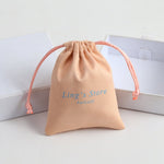 Custom Jewelry Pouch - Personalized Drawstring Pouch - Drawstring Bag - Jewelry Bag With Logo Jewellery Flannel Pouch Packaging Bulk