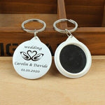 Custom Wedding Name Keychain,  Mirror Keyring, Personalized Name Keychain, Wedding Favor, Durable Key Chain, Nametag Luggage Tag, Keyholder