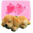 3D Dog Silicone Soap Mold Cute Puppy Candle Plaster Mold Chocolate Mousse Fondant Cake Candy Baking Moulds Pet Puppies DIY Animal Craft