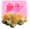 3D Dog Silicone Soap Mold Cute Puppy Candle Plaster Mold Chocolate Mousse Fondant Cake Candy Baking Moulds Pet Puppies DIY Animal Craft