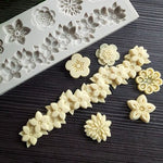 แม่พิมพ์ดอกไม้ซิลิโคน, แม่พิมพ์ดอกไม้เรซิน, ดอกไม้จิ๋ว, ต่างหู DIY, ฟอนดองต์, ดินโพลิเมอร์, แม่พิมพ์ช็อกโกแลต, แม่พิมพ์ซิลิโคน, แม่พิมพ์คาโบชง