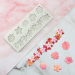 แม่พิมพ์ดอกไม้ซิลิโคน, แม่พิมพ์ดอกไม้เรซิน, ดอกไม้จิ๋ว, ต่างหู DIY, ฟอนดองต์, ดินโพลิเมอร์, แม่พิมพ์ช็อกโกแลต, แม่พิมพ์ซิลิโคน, แม่พิมพ์คาโบชง