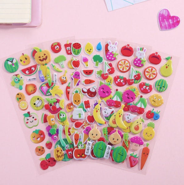 Cute Fruit Stickers For Kids, Sticker Pack Gifts For Kids Party, Vinyl Stickers For Laptop, Water Bottle Wall Notebook Reward Colorful