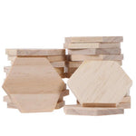 25 Pcs Wood Hexagon Tile Blanks - Shapes - Game Board - Unfinished - Terrain - Wooden Cutout - DIY Embellishments Craft Projects Coaster