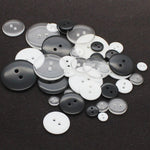 White Black Transparent Two Hole Buttons, Round Plastic Buttons, Sewing Buttons, 8mm 9mm 10mm 11mm 13mm 14mm 15mm