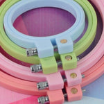 Colorful Embroidery Hoops, Round Plastic Embroidery Hoops, Sewing Hoop, Wall Decor Hoop, Embroidery Hoop, Hoop Art, Embroidery Display